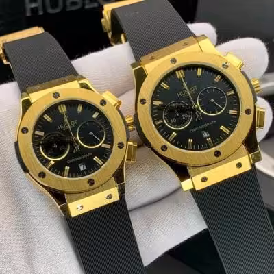 ساعت ست هابلوت بند رابر مشکی