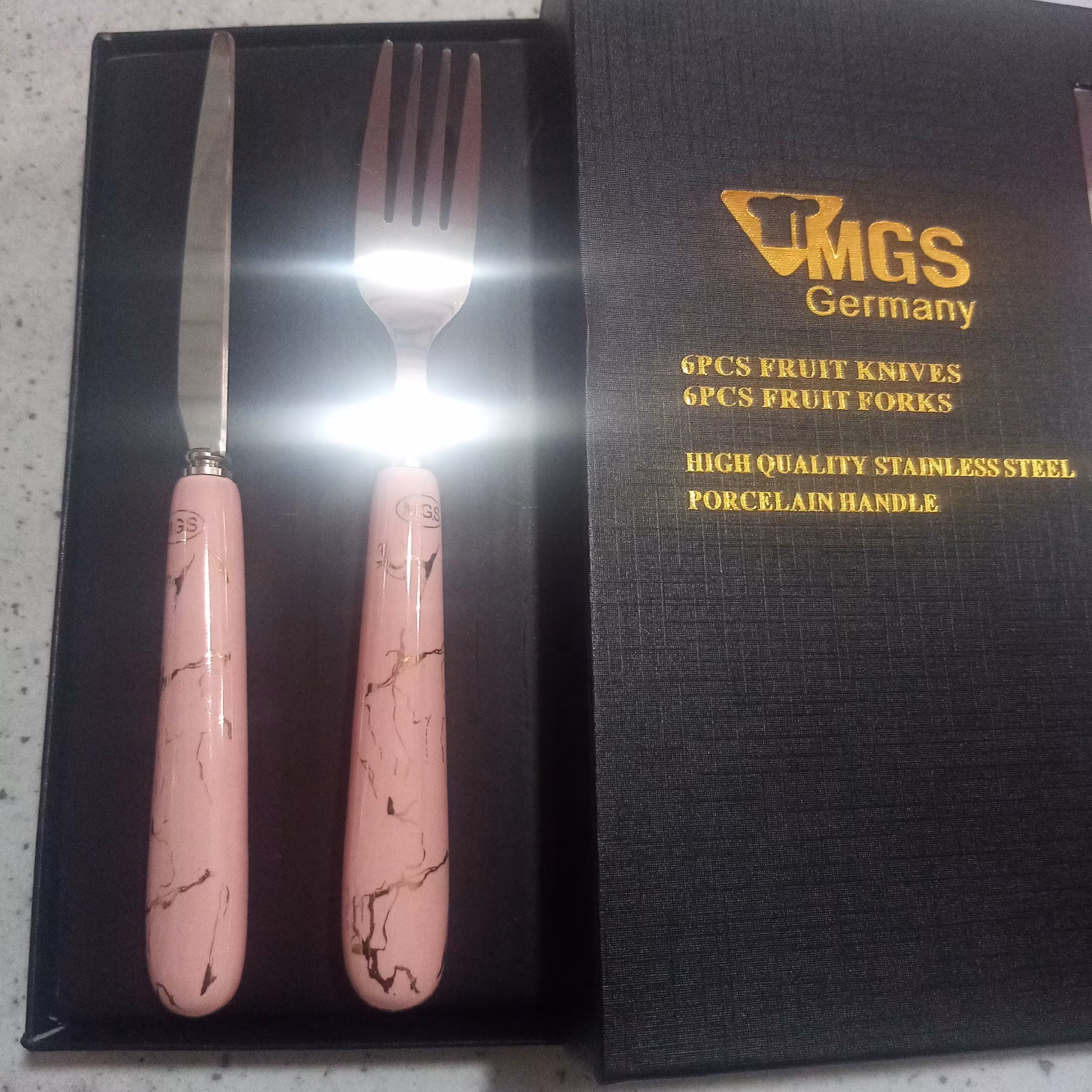 کارد چنگال سرامیکی MGS طرح سنگ