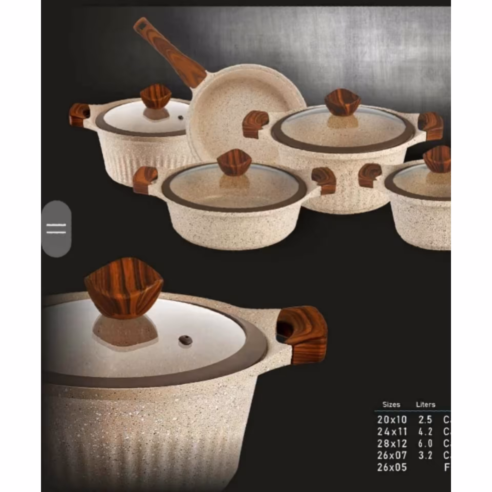 سرویس قابلمه 9پارچه چدن گرانیت فالز