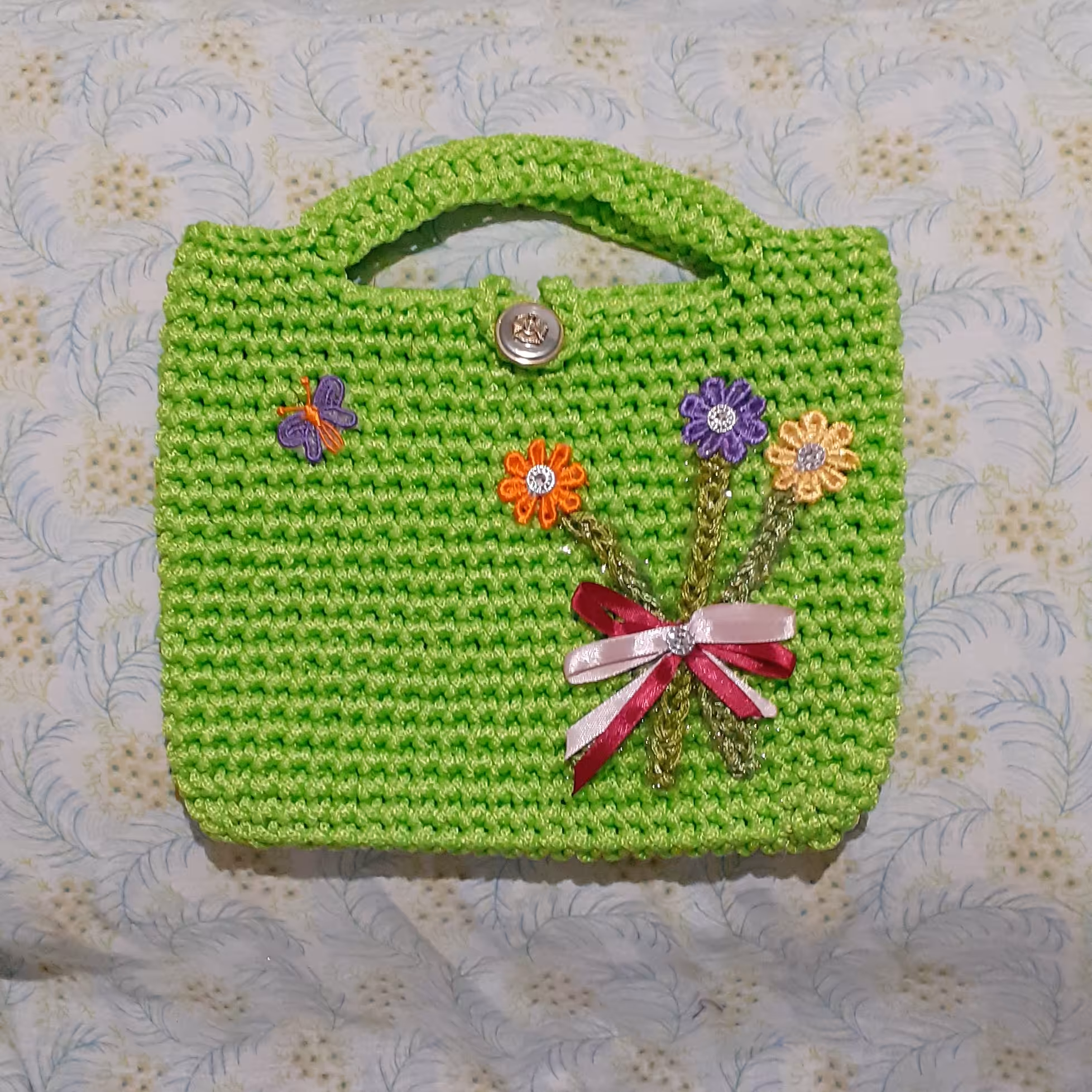 کیف بافتنی مکرومه دخترانه 