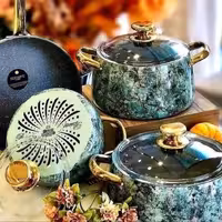 قابلمه ست  9 پارچه ترکیه برند بریونی مدل فلورا