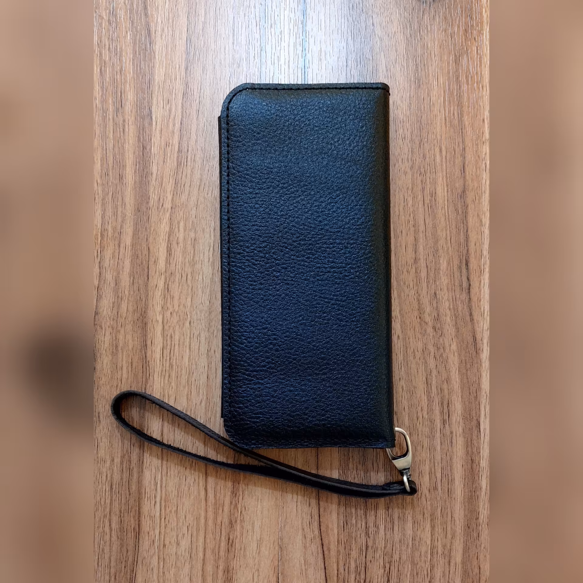 کیف پول طبله دار  با چرم طبیعی گاوی و دستدوز(دارای جای موبایل)