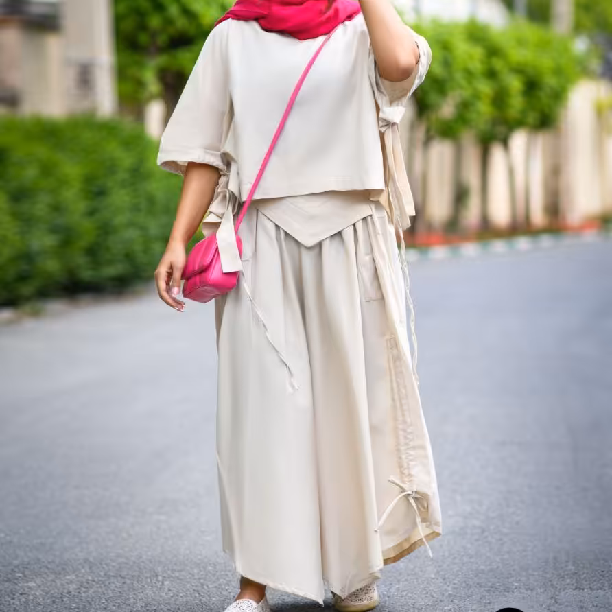 شومیز و شلوار دامنی شیک 