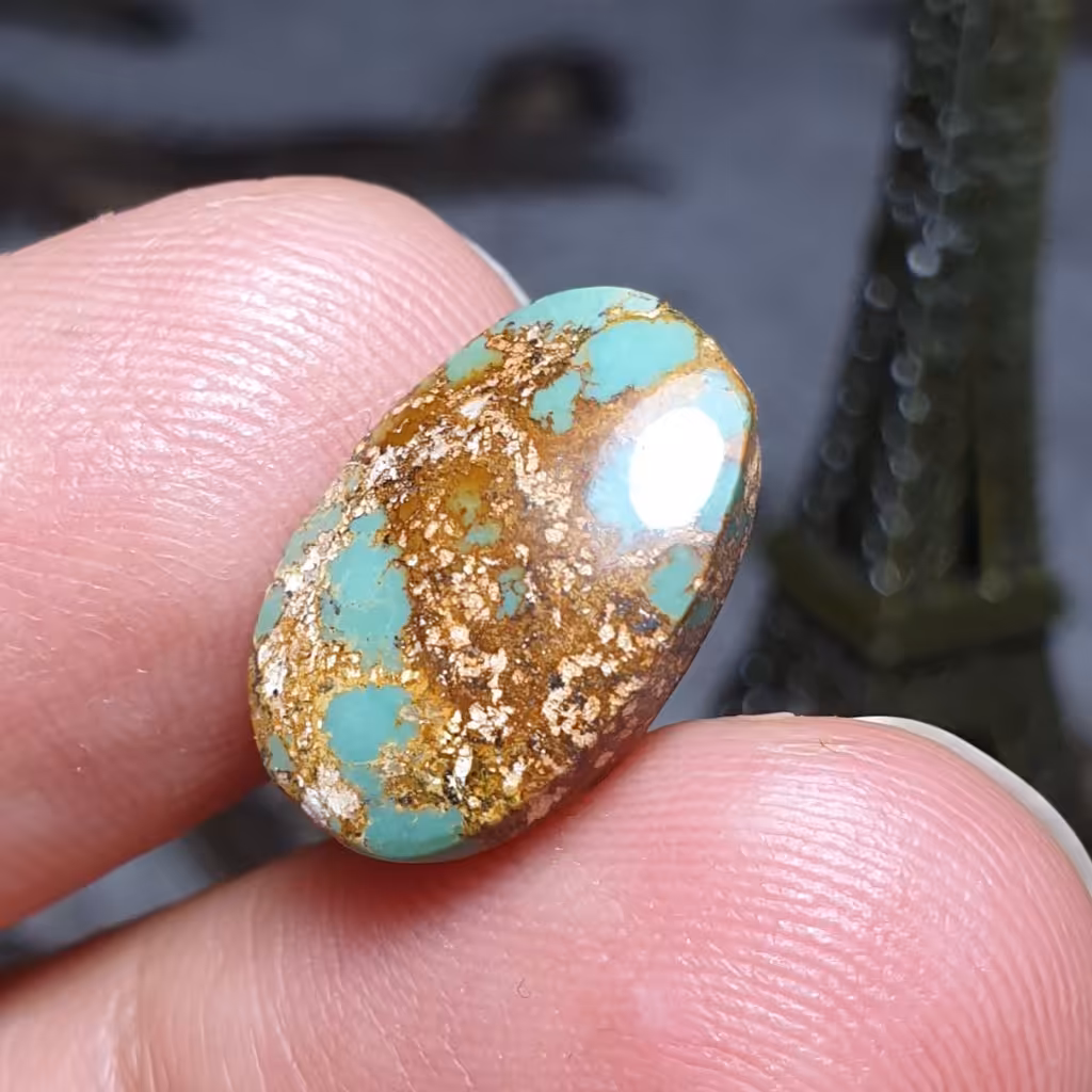  نگین فوق العاده زیبای سنگ صد درصد طبیعی فیروزه معدنی اصل نیشابور
کد 25633