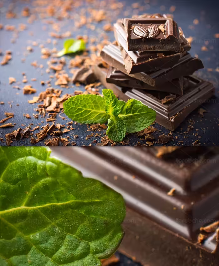 عکس شکلات تخته ای با طعم نعناع | گرافیک با طعم تربچه