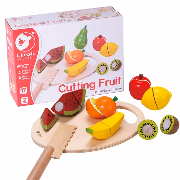 اسباب بازی برش میوه کلاسیک ورلد classic world CUTTING FRUIT کد 2824