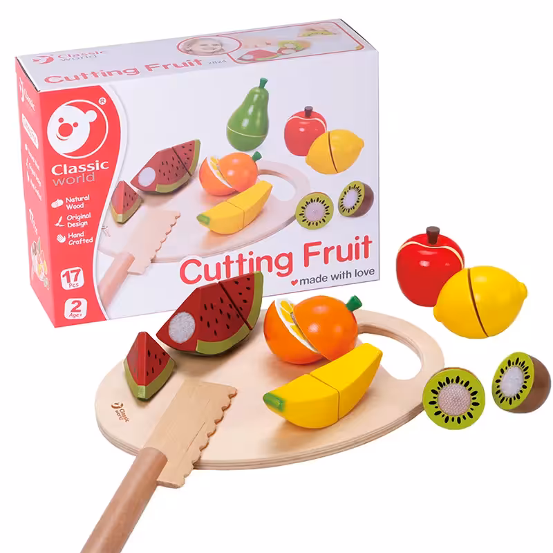 اسباب بازی برش میوه کلاسیک ورلد classic world CUTTING FRUIT کد 2824