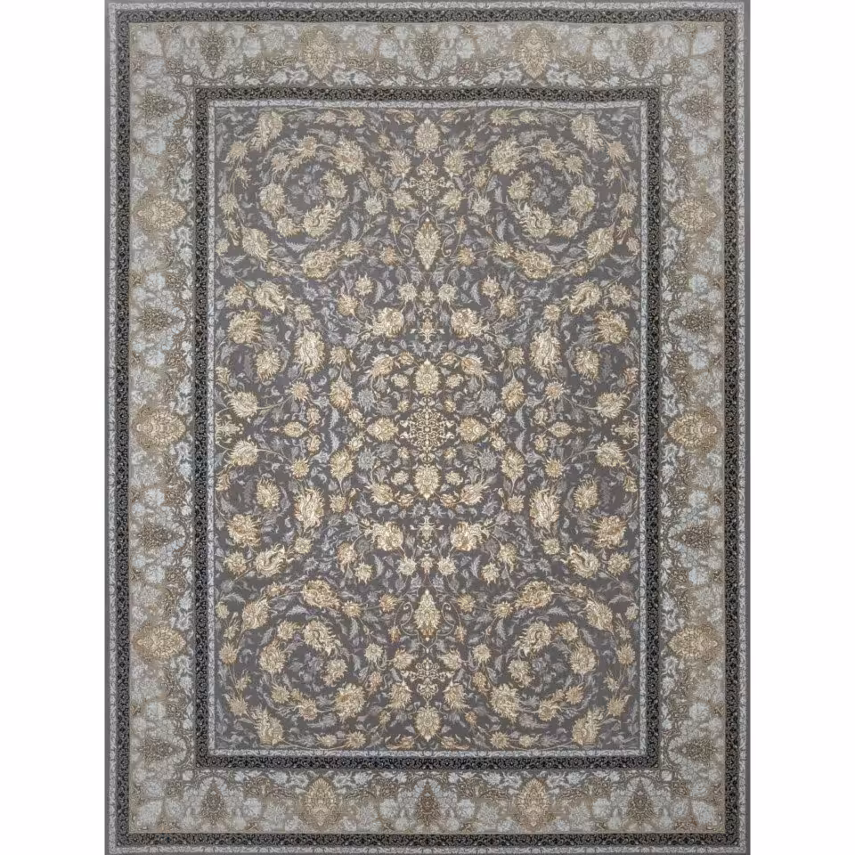 فرش 1200 شانه گل برجسته 12 متری طرح رومینا دودی ( هزینه ارسال بصورت پس کرایه و در مقصد )