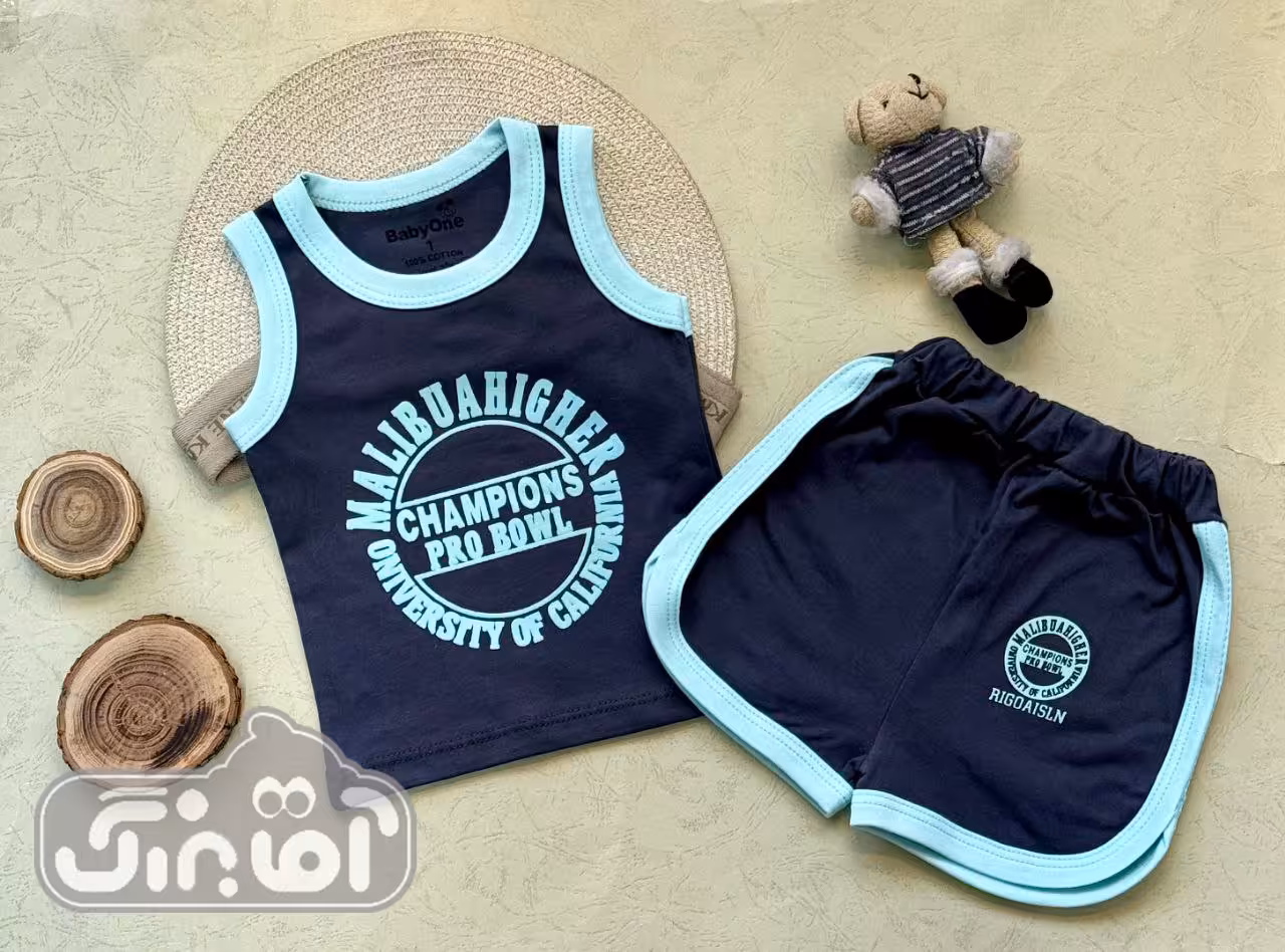 بلوز شورت بسکتبالی champions طوسی بی بی وان