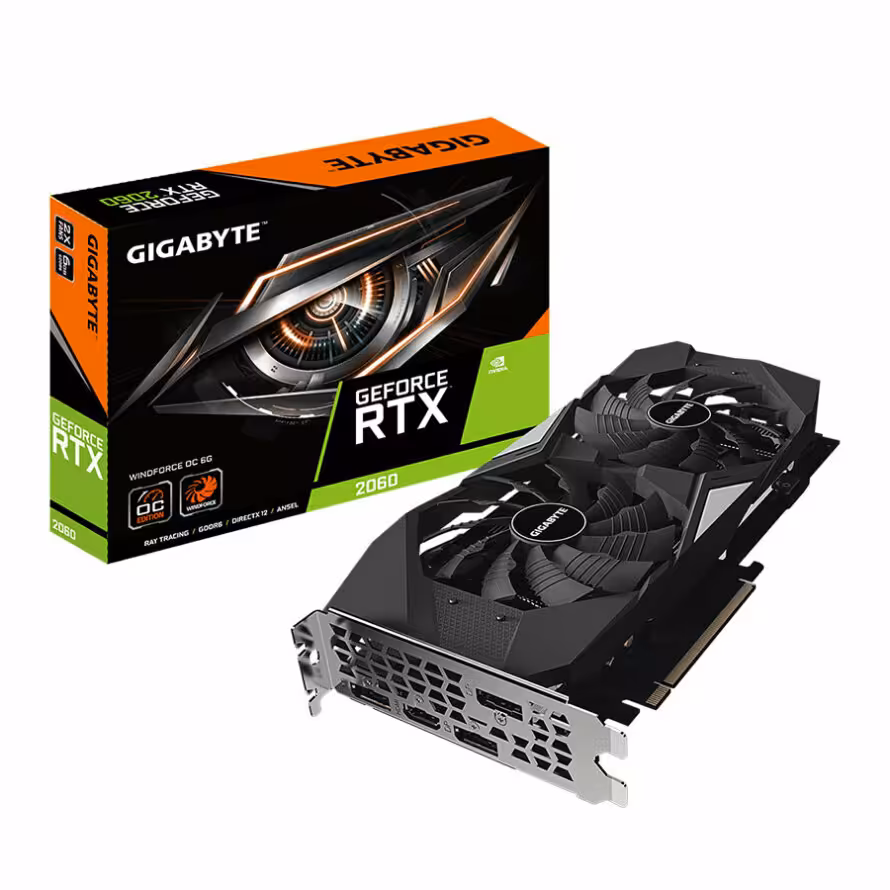 کارت گرافیک گیگابایت RTX 2060 WINDFORCE OC 6G