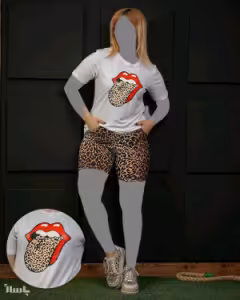 تیشرت شورتک پلنگی