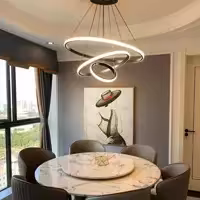 لوستر مدرن سه حلقه (کد753)دارای نور هشت حالته دارای ریموت هوشمند و اپلیکیشن (ارسال رایگان)