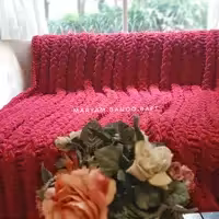 پتو و روتختی پافی مریم بانو،  150 در 220، مدل زیبای پیچ ، فوق العاده گرم و نرم و لطیف  / جهیزیه  / عروس