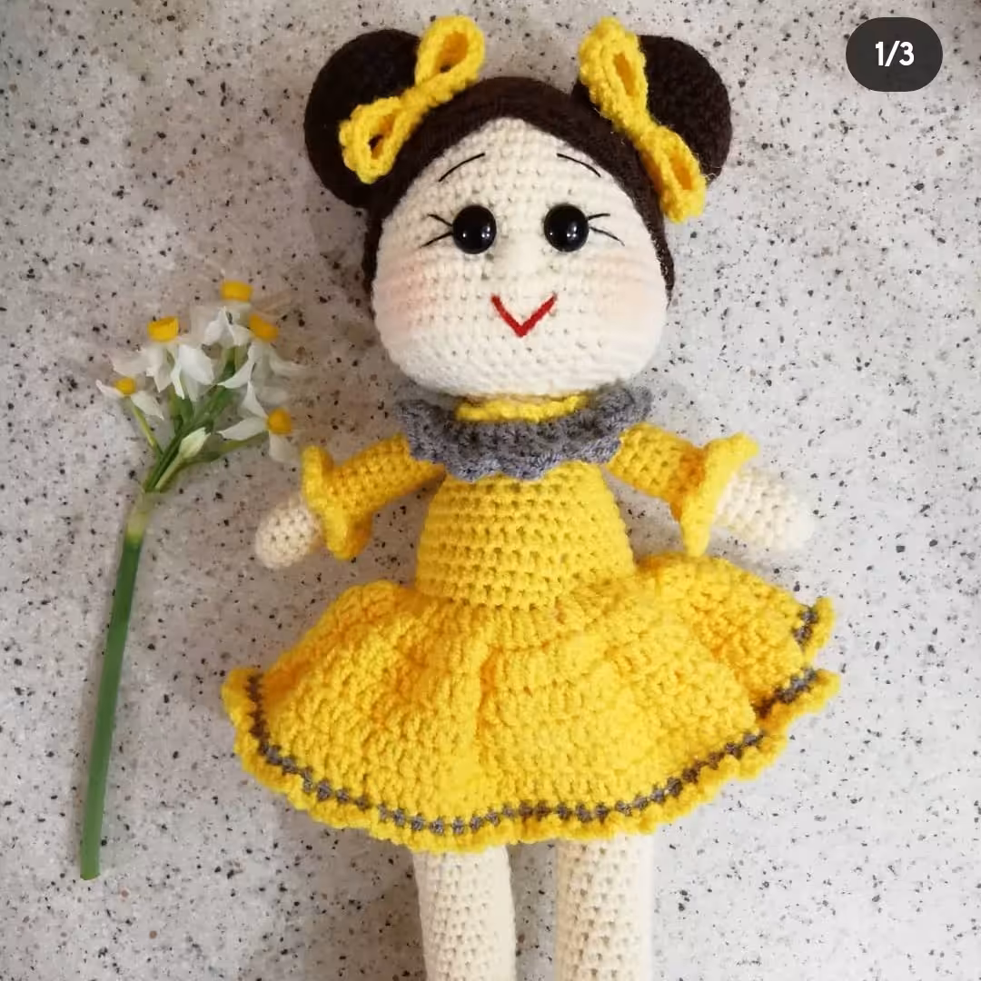 عروسک بافتنی دختر ملوس(سفارشی) 