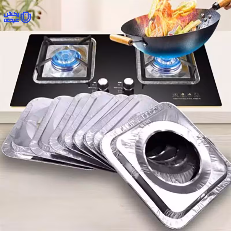 فویل قالبی اجاق گاز مربع 10 عددی