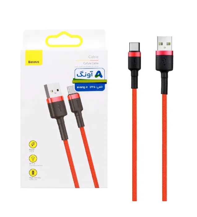 کابل شارژ فست تایپ سی بیسوس مدل CATKLF-U09 طول 3 متر