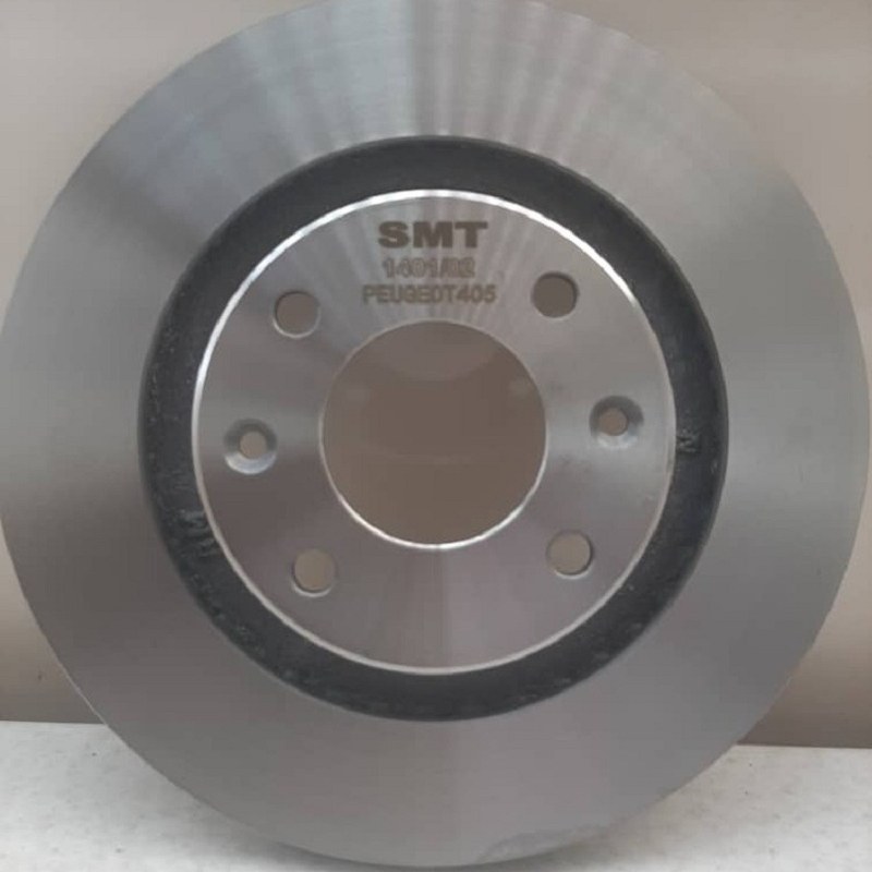 دیسک چرخ جلو پژو 405 (ساده) بسته 2 عددی برند (SMT)