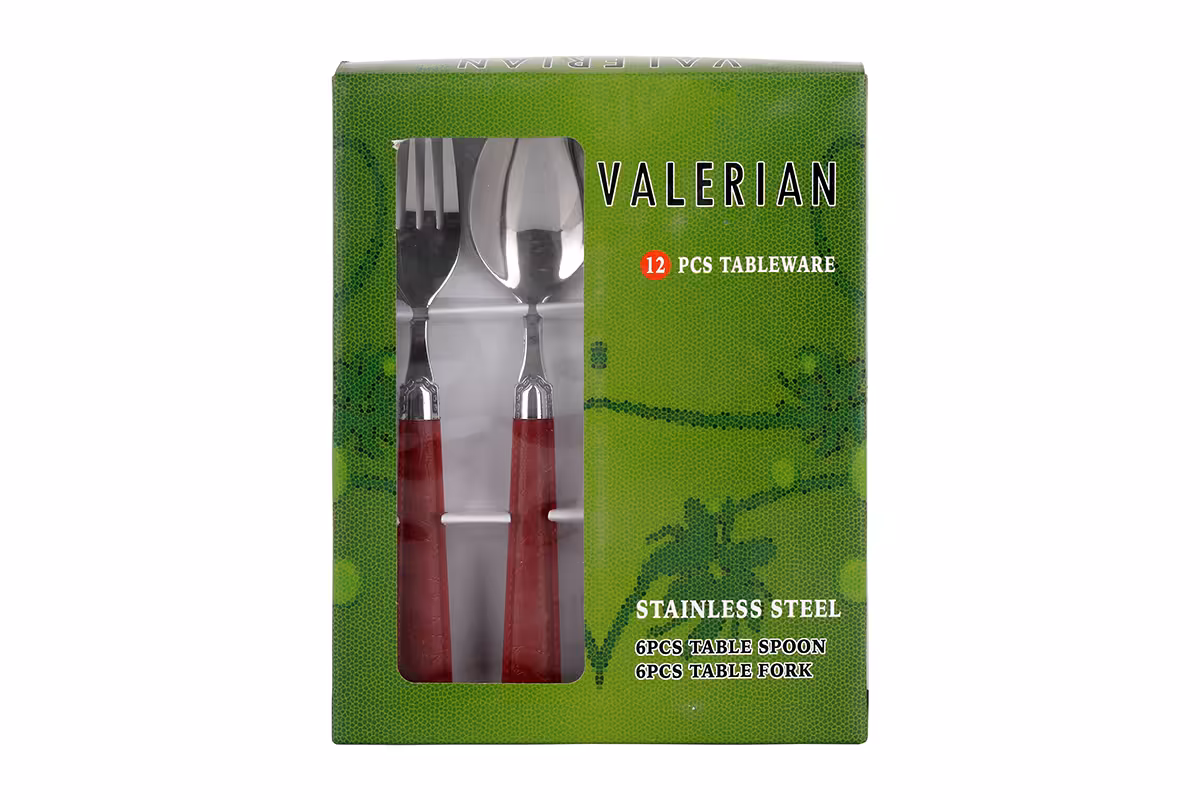 قاشق و چنگال والرین (Valerian) 12 پارچه مدل 2908 DS