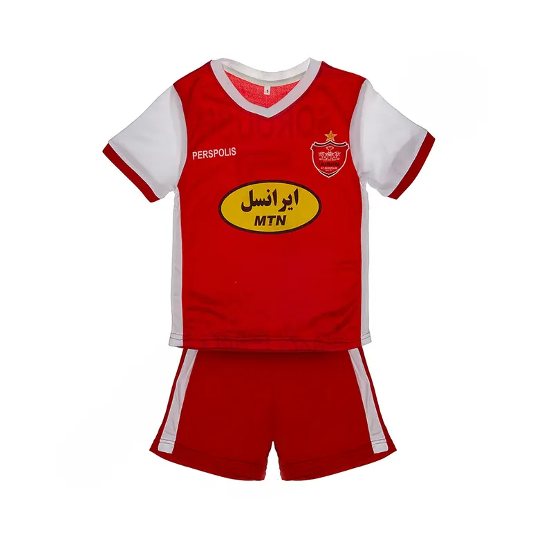 ست پیراهن شورت فوتبال بچه گانه پرسپولیس PE01 هواداری | قرم