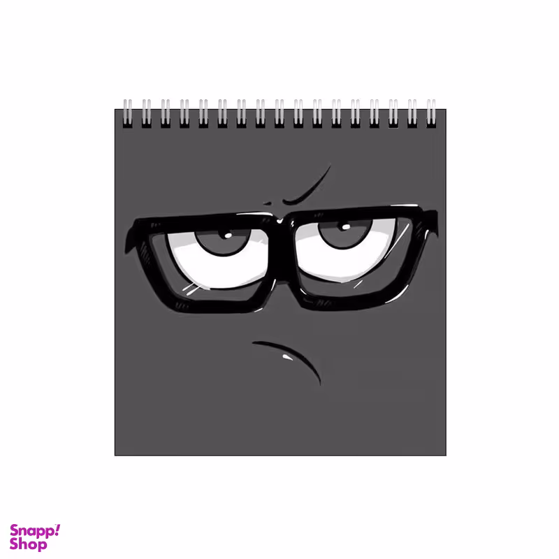 دفتر طراحی بامبیلیپ طرح چهره بد خلق خاکستری کد 0247929