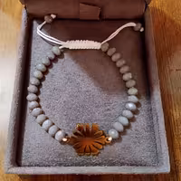 دستبندسنگ باپلاک استیل آبکاری طلا