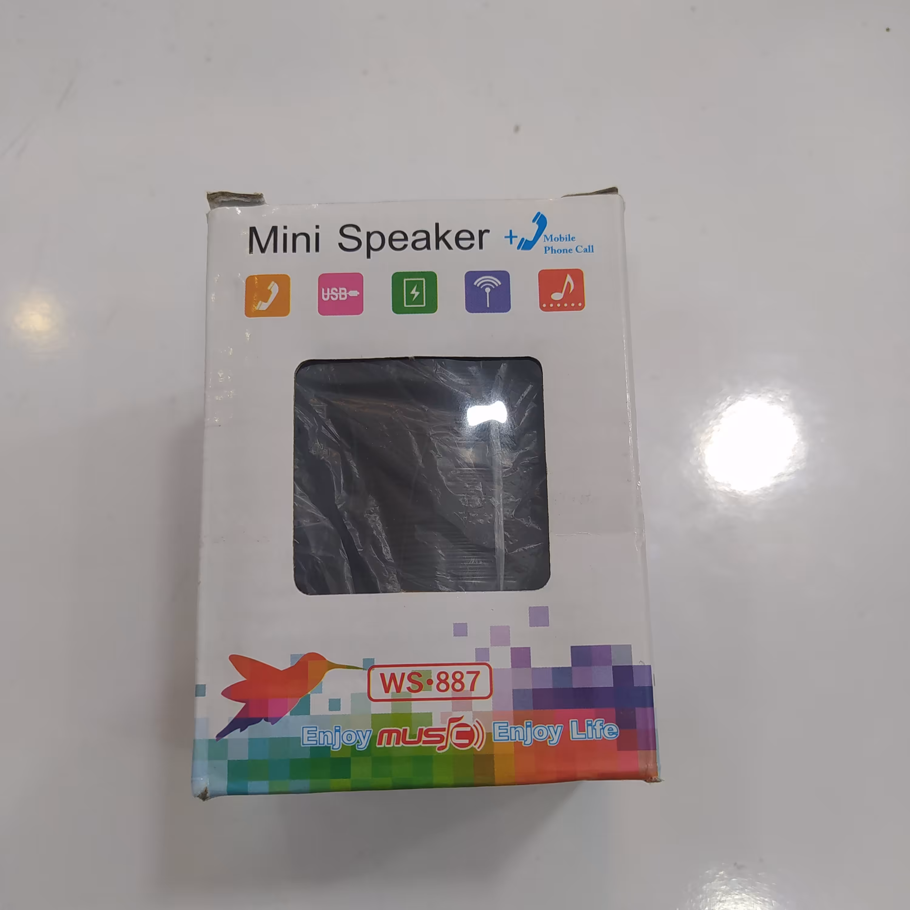 اسپیکر بلوتوثی قابل حمل مدل WS.887 رنگ مشکی