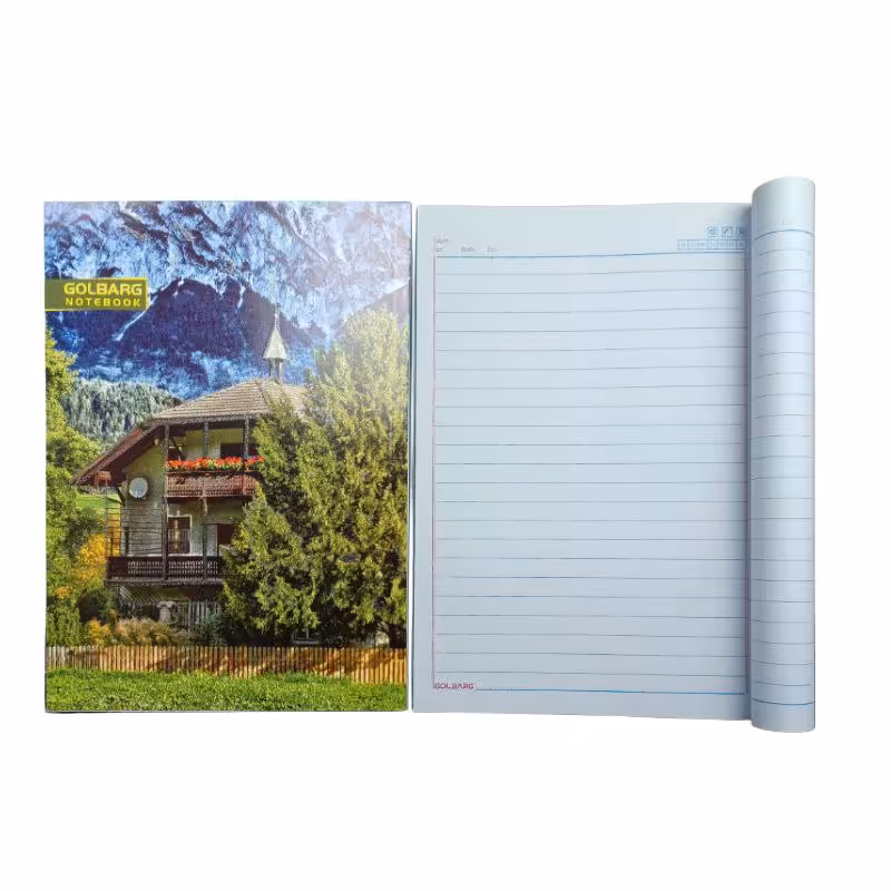 دفتر دو خط ته چسب 50 برگ گلبرگ کلاسیک