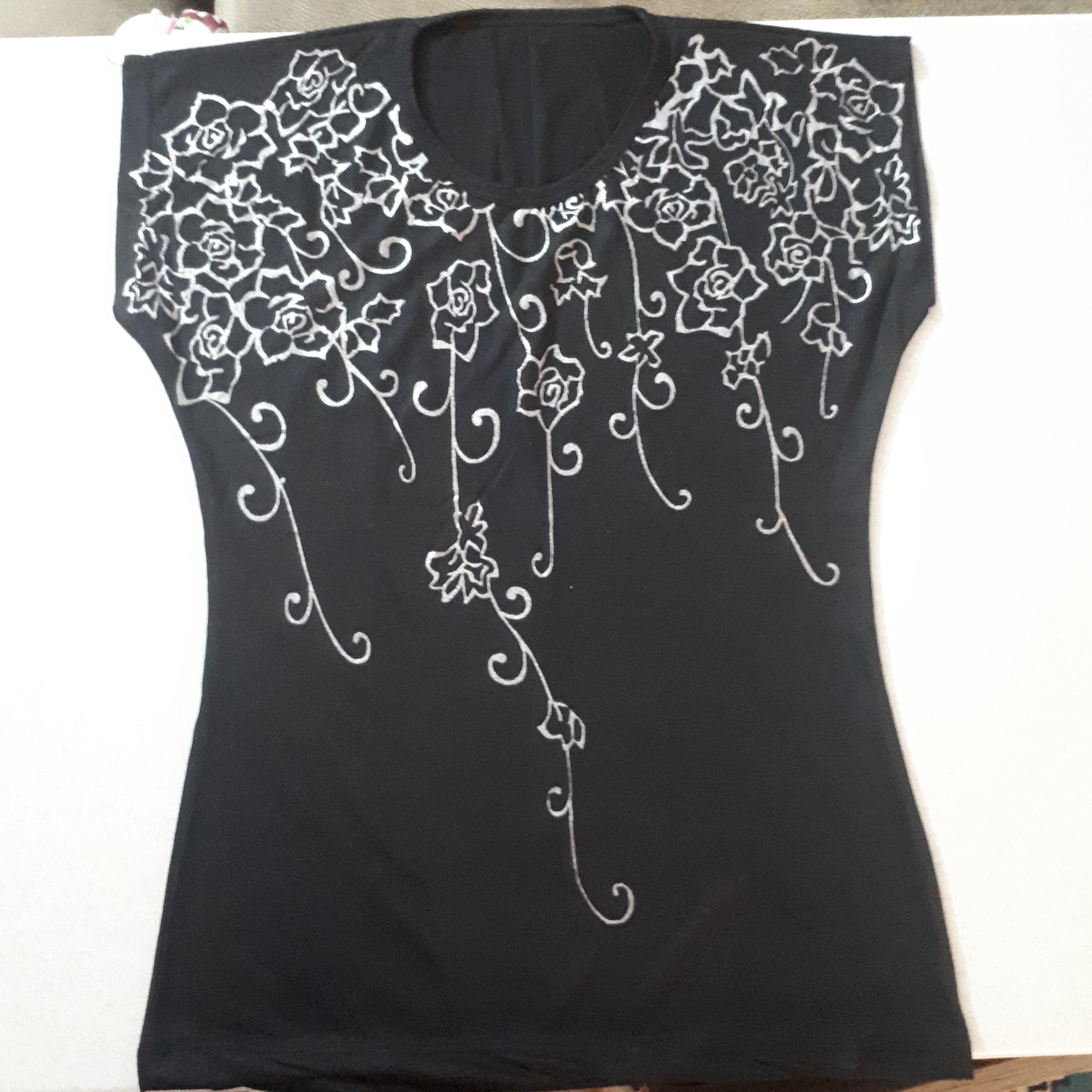 تاپ مشکی مناسب سایز 34 و 36