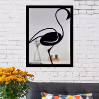 تابلو آینه الف طرح فلامینگو