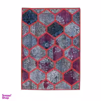 فرش دستباف کلاژ کد 999 رنگ زمینه طوسی