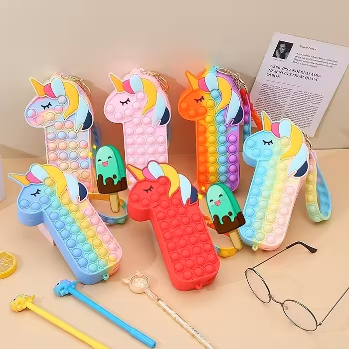 جامدادی فانتزی طرح پاپیت تک زیپ جادار.بدون بند