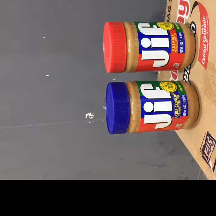 کره بادام زمینی جیف مغز دار و بدون مغز