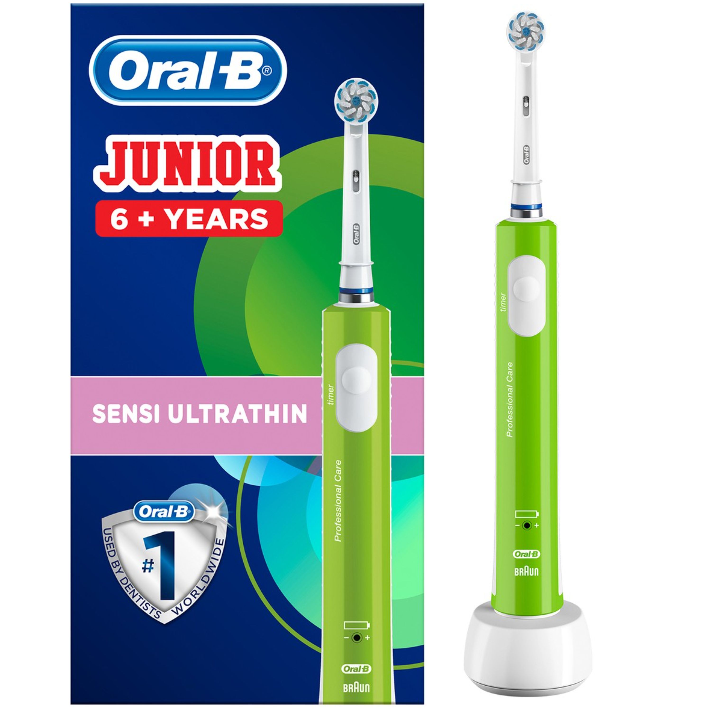 مسواک برقی اورال بی جونیور Junior (مناسب بزرگسالان و کودکان بالای 6 سال)