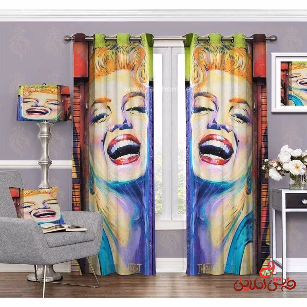 پرده طرح مرلین مونرو کد 3431