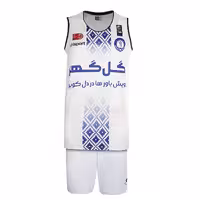 ست رکابی شلوارک بسکتبال آلشپرت باشگاه گل گهر سیرجان GGS هواداری | سفید/سرمه ای