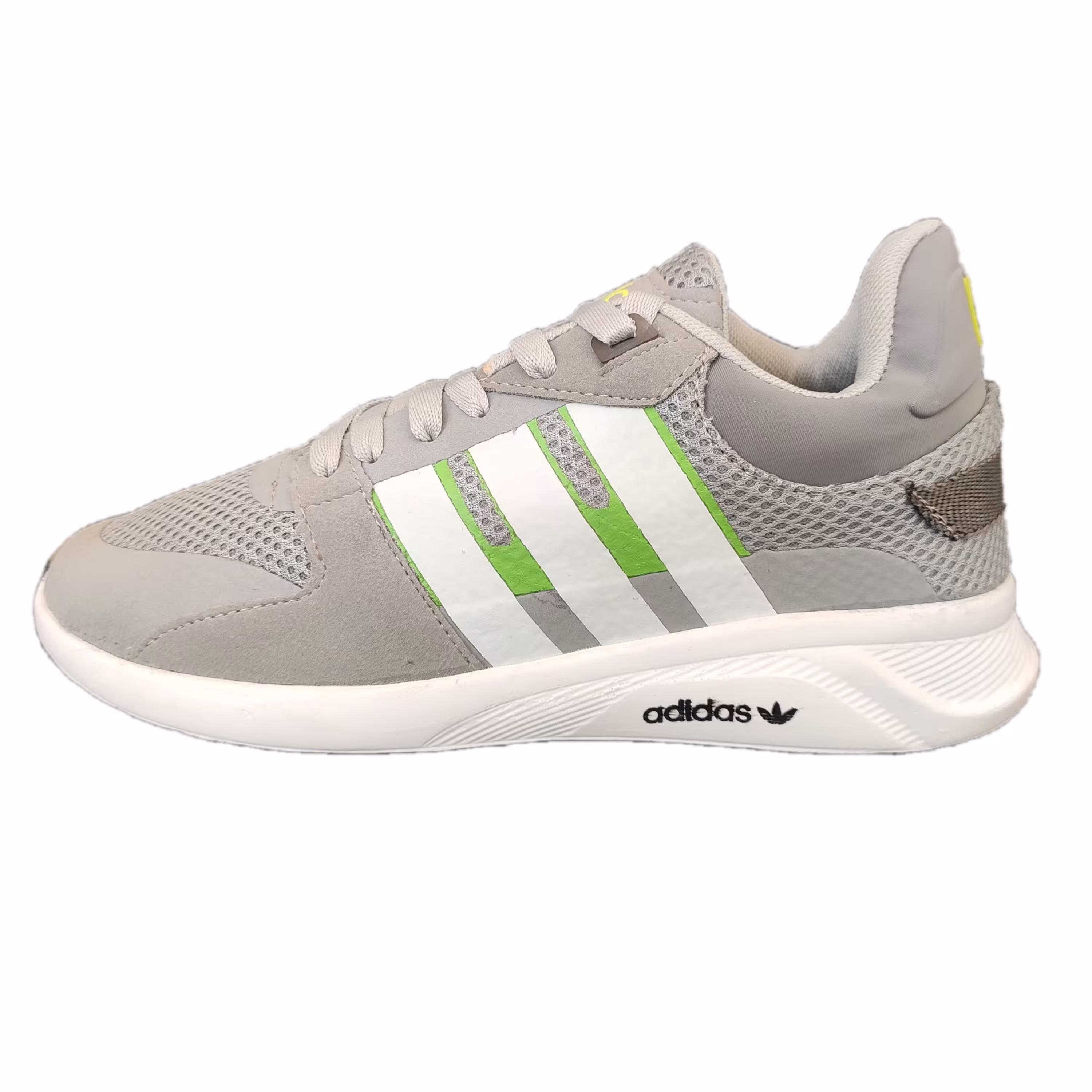 کتونی اسپورت رانینگ ورزشی زنانه مدل آدیداس 3 خط طوسی