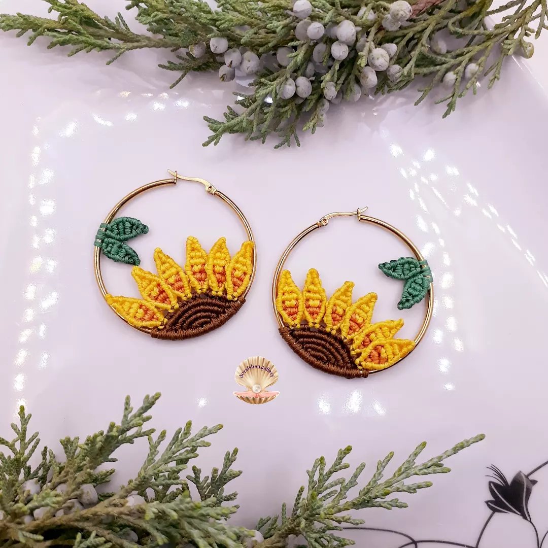 گوشواره استیل با طرحی کاملا تابستونی طرح آفتابگردون🌻