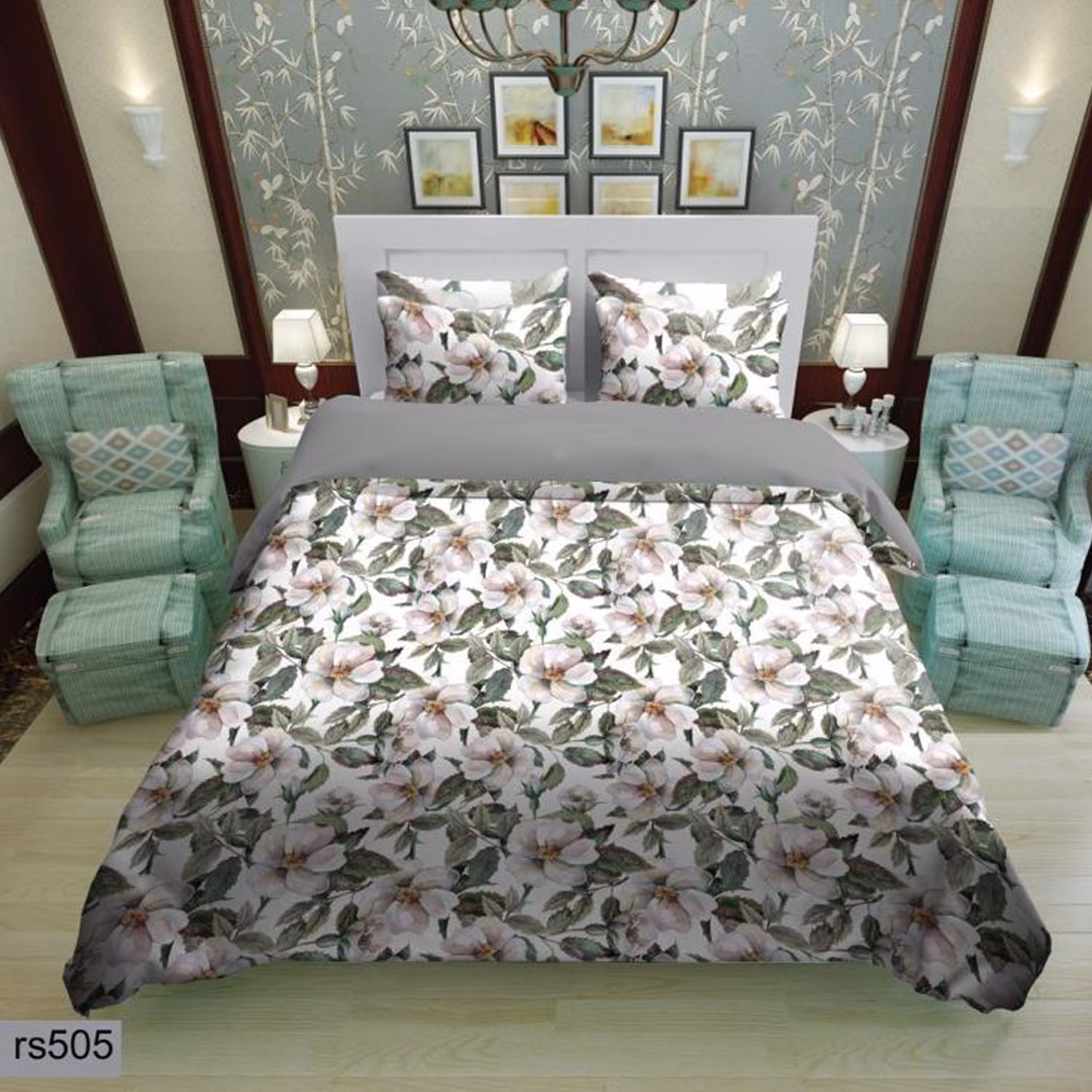 سرویس روتختی 2 نفره تنسل چاپی برندترک لند(Turk Land) rs 505