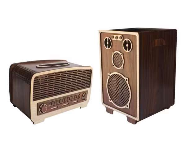 سطل و جا دستمال کاغذی طرح رادیو و اسپیکر قدیمی