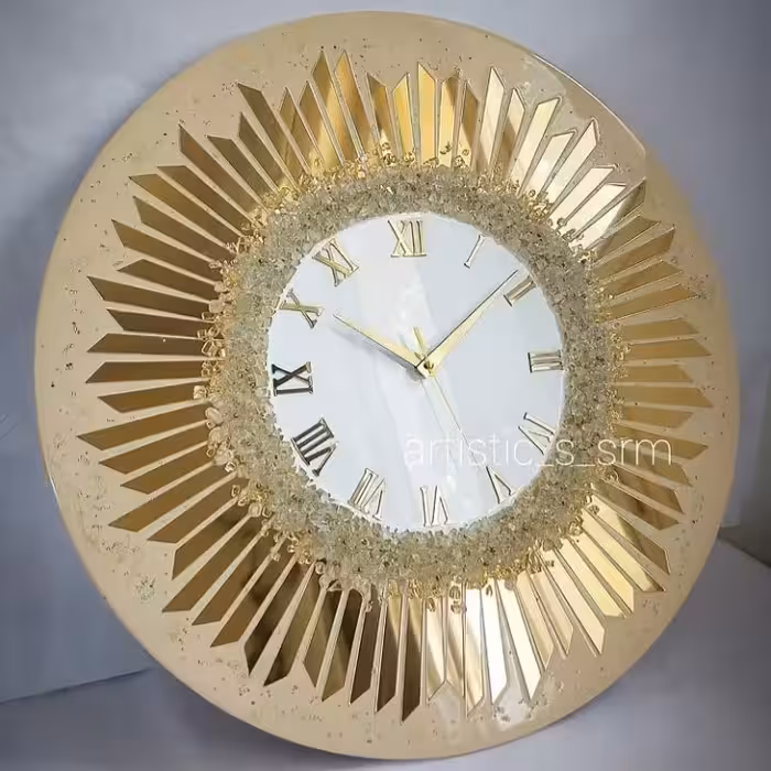 ساعت دیواری شفاف رزینی