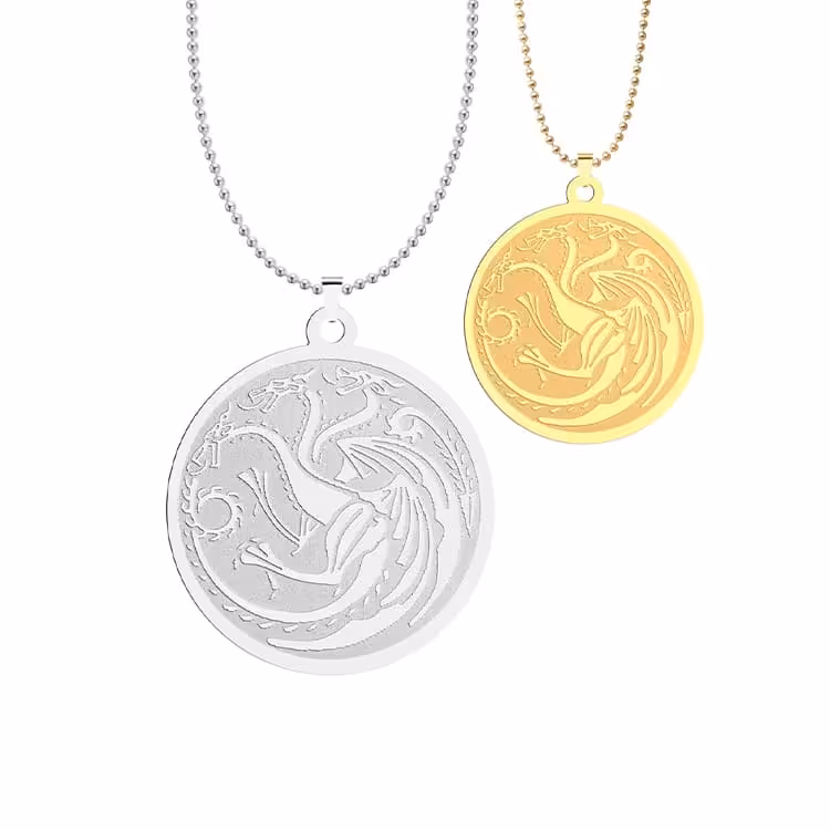 گردنبند طرح نماد خاندان تارگرین