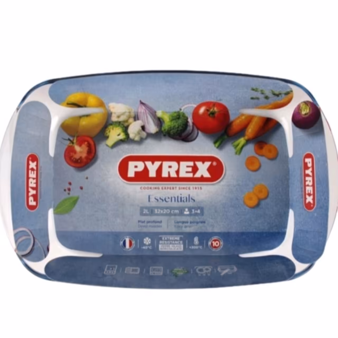 ظرف پخت پیرکس مستطیل  کد 247 سری Essentials  