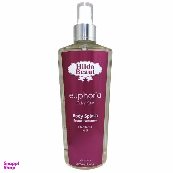 بادی اسپلش زنانه هیلدا بیوت (Hilda Beaut) مدل کلوبن کلوین ایفوریا حجم 250 میلی‌لیتر