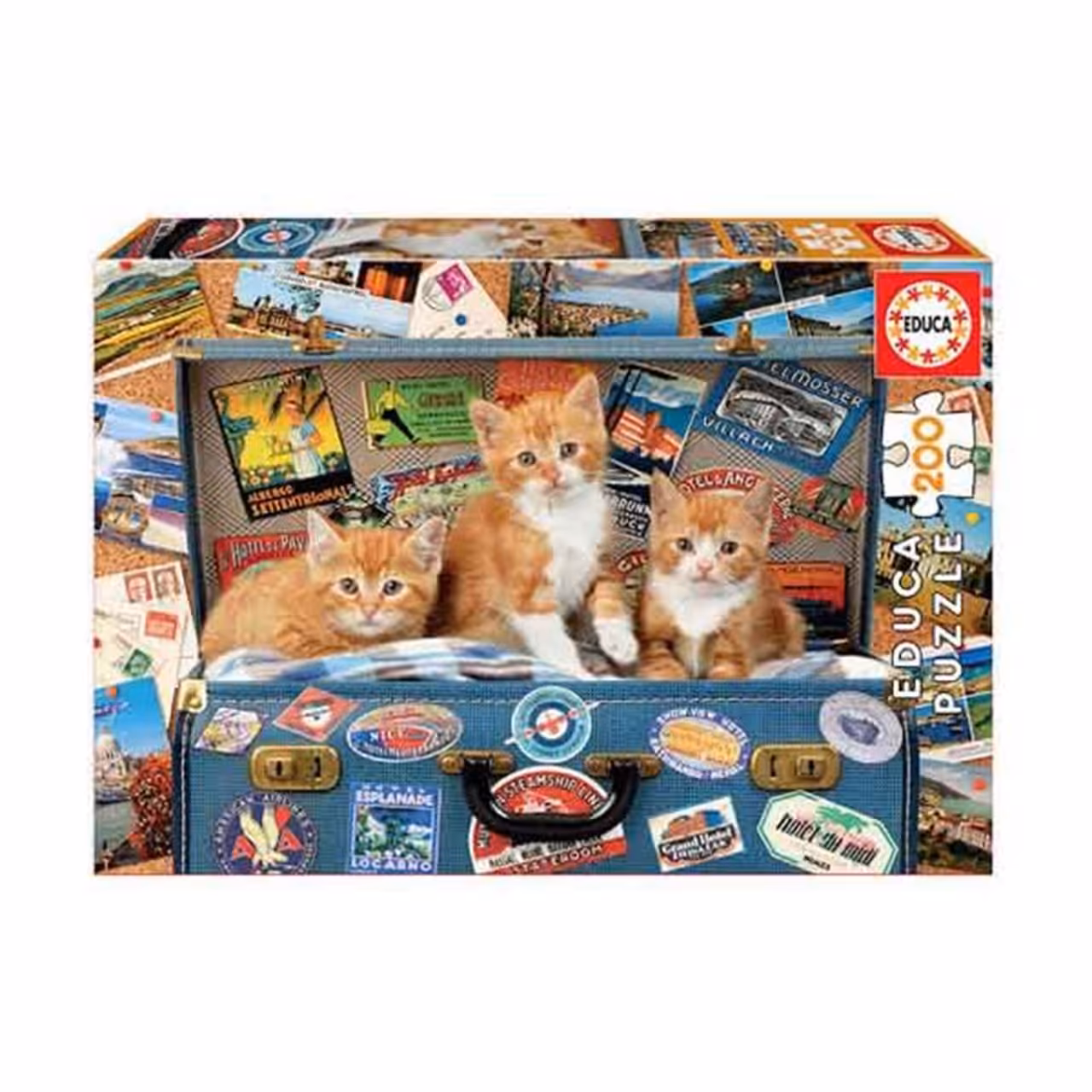 پازل 200 تکه ادوکا مدل سفر بچه گربه کد 18065