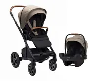 کالسکه نونا میکس نکست  کالکشن جدید  با کریر و بیس ایزوفیکس دار نونا   nuna mixx next TIMBER   pipa lite next    isofix base carseat
