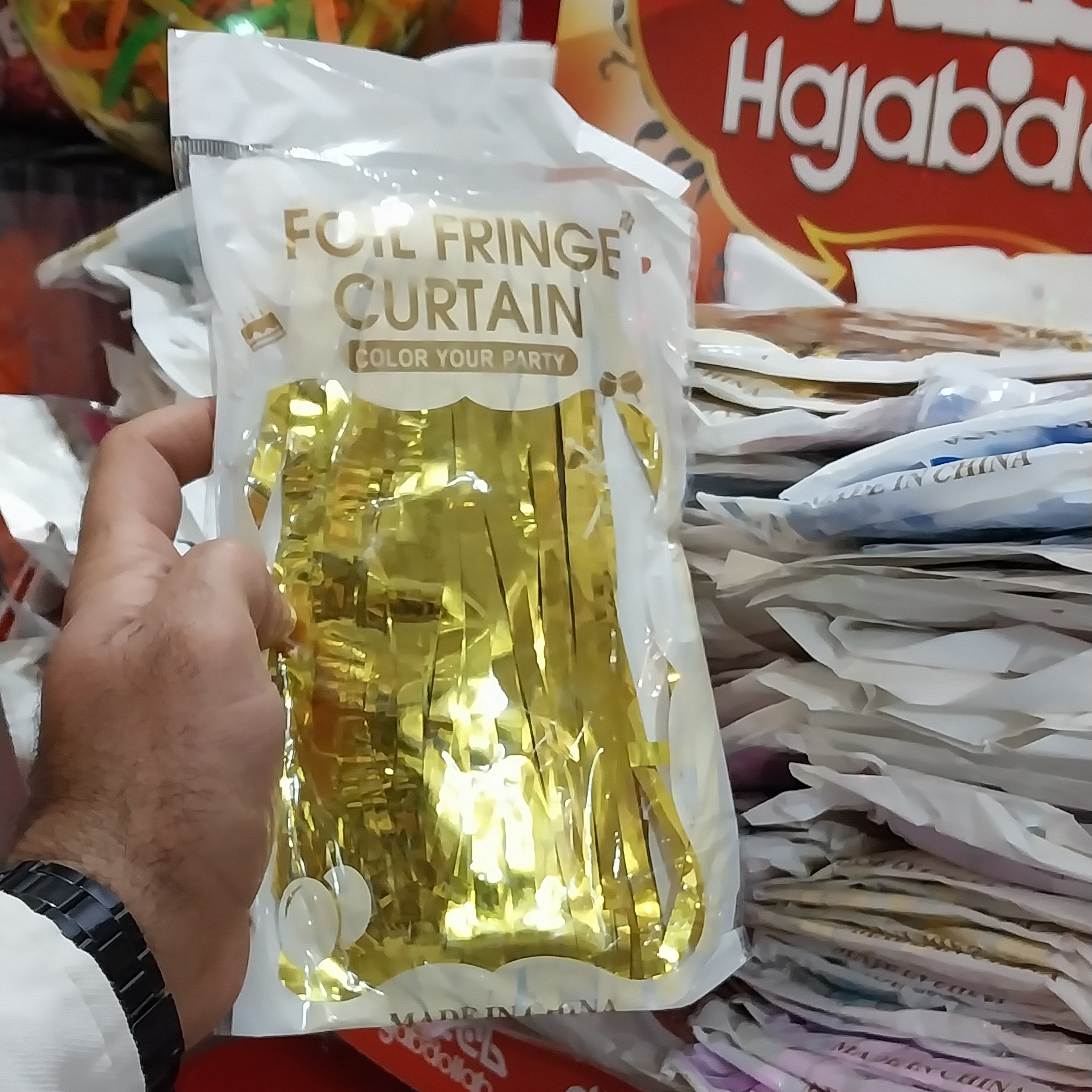 پرده متالایز طلایی (2 طول و 1 عرض)