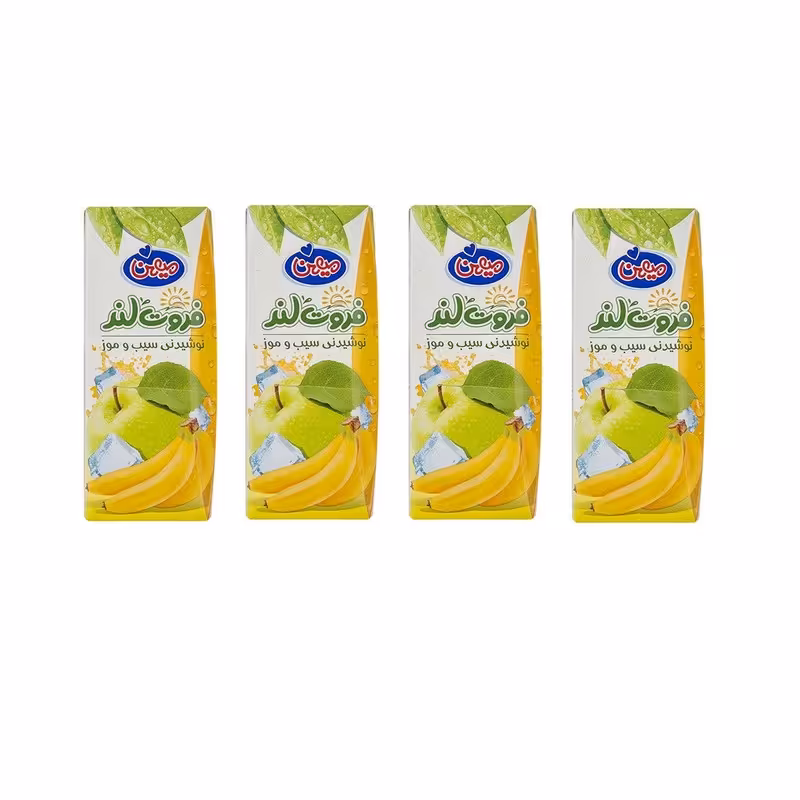 نوشیدنی سیب و موز میهن - 200 میلی لیتر بسته 4 عددی