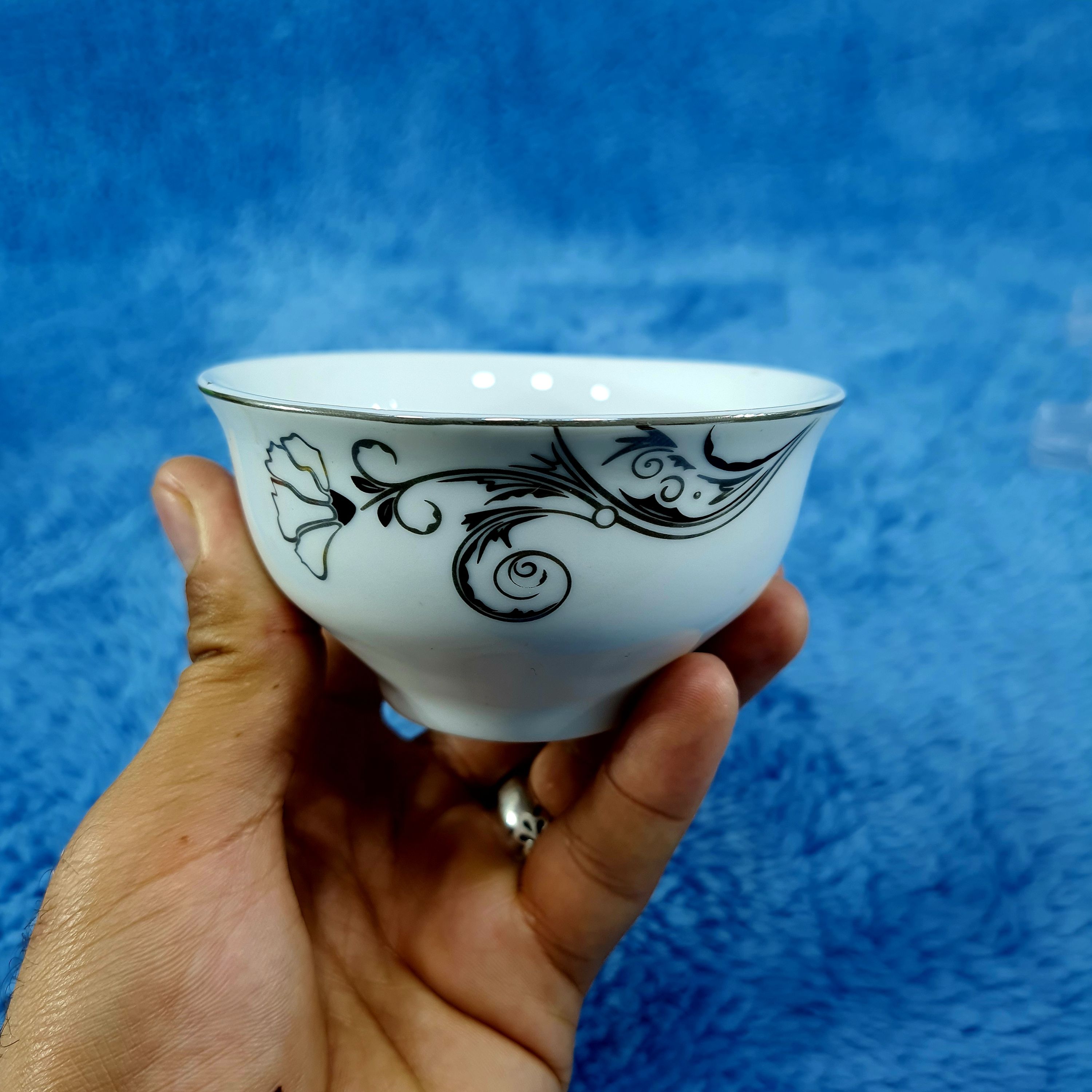 کاسه ماست خوری چینی طرح پارس کد 974 در بسته 6 عددی