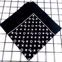 باندانا طرح LOUIS VUITTON پارچه مشکی نخی