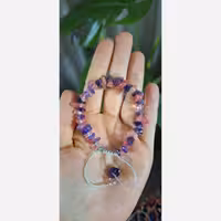 دستبند آمیتیست و کوارتز 